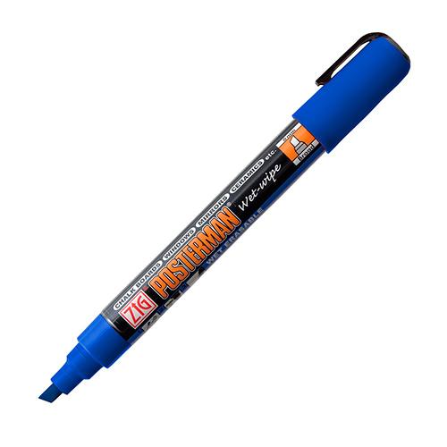ZIG Posterman Wet Wipe 6mm Blue PMA-550