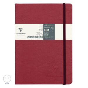 Clairefontaine_My_Essential_muistikirja_A5__96_piste_red_ivory
