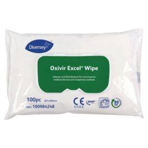 Oxivir_Excel_Wipe_desinfektiopyyhe_peseva_26_7_x_20cm__1_kpl_100_pyyhetta