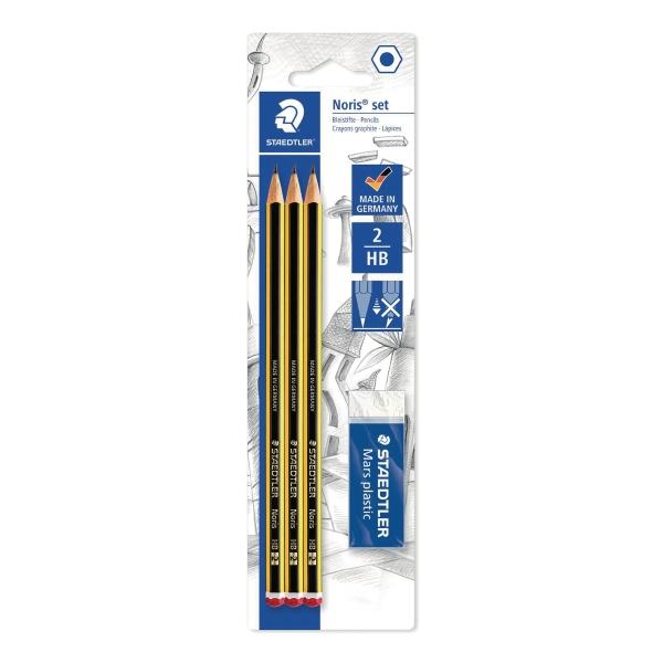 Staedtler_Noris_lyijykyna___kumi_setti_blisteri__1_kpl_3_kynaa_ja_1_kumi