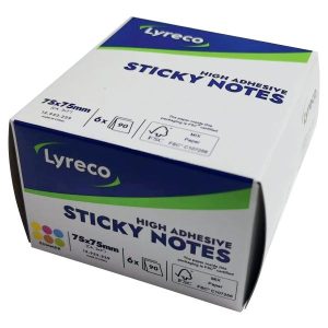 Lyreco_Premium_viestilaput_75x75_mm_kesan_varit_1_kpl_6_nidetta