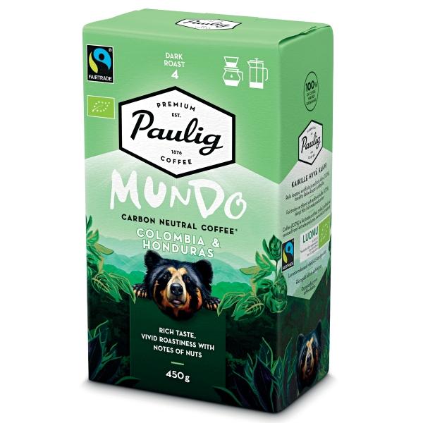 Paulig_Mundo_Kolumbia___Honduras_Luomu_kahvi_suodatinjauhatus_tumma_paahto_450g