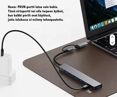 7-in-1_USB-C_monitoimihubi___USB_3_0___2_0_-jakaja_ja_OTG-telakka