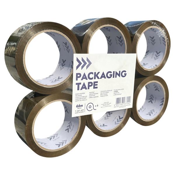 7461431_Lyreco_Budget_pakkausteippi_PP_50mm_x_66m_ruskea_1_kpl_6_rullaa_jpg